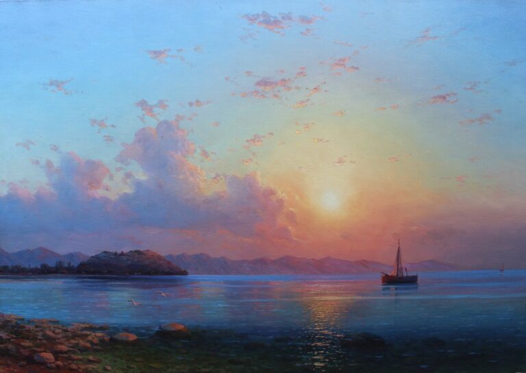 Vachagan-Ispiryan-_Lake-Sevan_-2016-oil-on-canvas-51x35.5_
